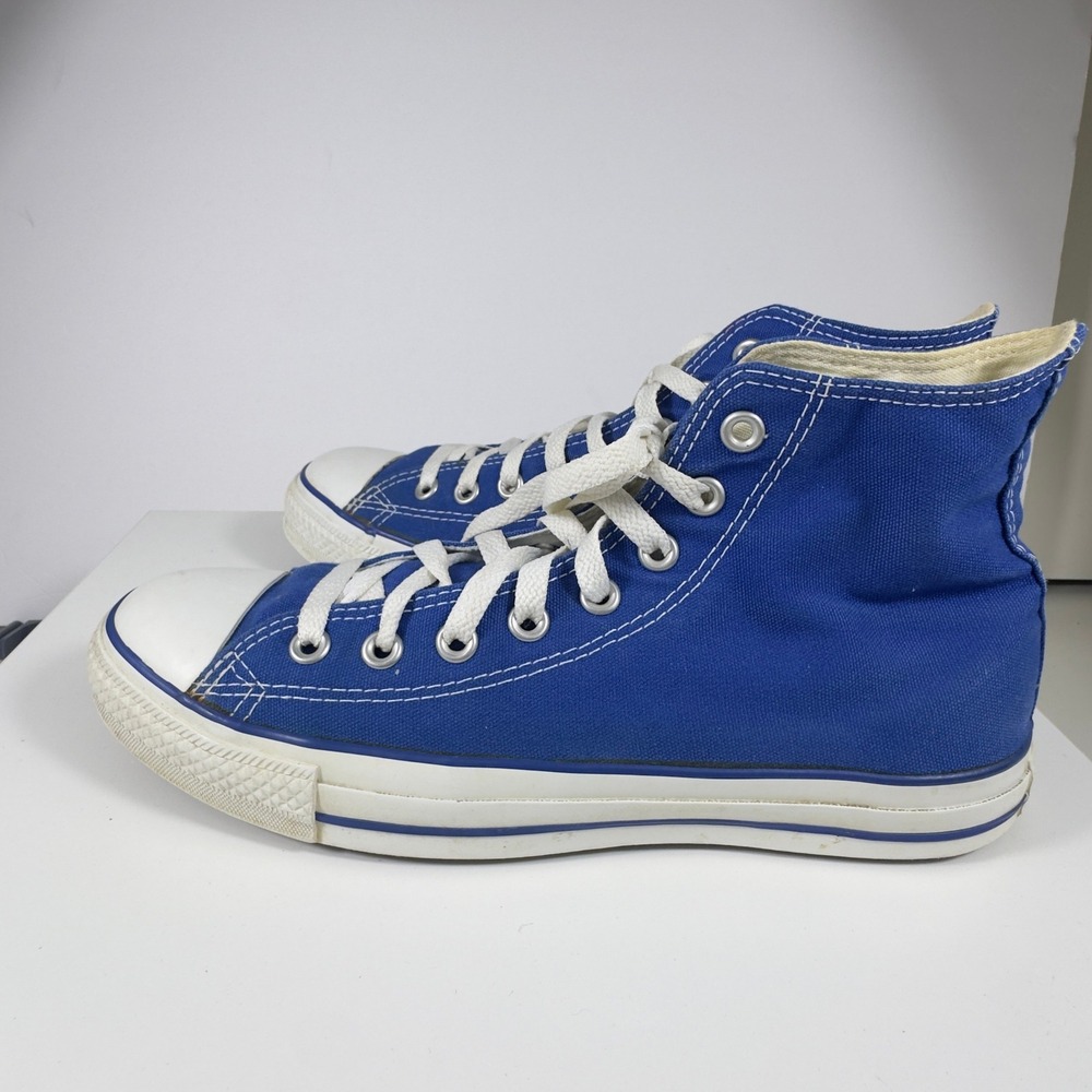 Converse Chuck Taylor All Star High Top Blue Men 8.5 Women 10.5 Sneaker Canvas - Picture 2 of 15